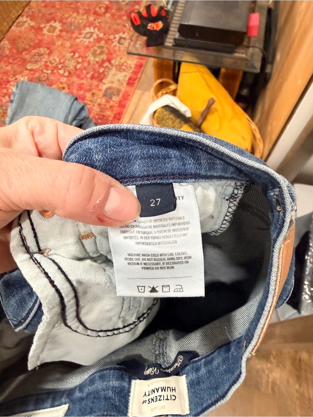 Citizens of Humanity Jolene High Rise Straight Crop Jeans Skinny Jeans Blue - Picture 5 of 10